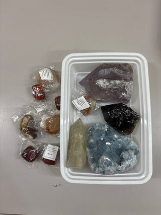 Quartz, Carnelian, Celestite Polished Stones - Hamilton Collection 034 from The Rock Space