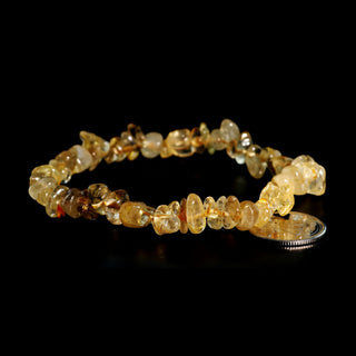 Rutilated Quartz Bead Bracelet