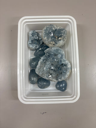 Celestite Tumbled/Clusters - Hamilton Collection 016 from The Rock Space