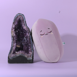 Crystal Plushie 💗 Plushies shaped like crystals 💜 powered by crystals Amy Amethyst from Stonebridge Imports