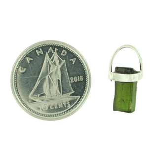Green/Blue Tourmaline Needle Sterling Silver Pendant - Small from The Rock Space