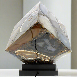 Agate Cube Lamp U#1 - 19cm from The Rock Space