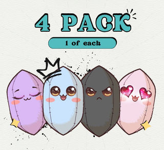 Crystal Plushies - Pre-Order ✨ 1 of Each - 4 Pack   from The Rock Space