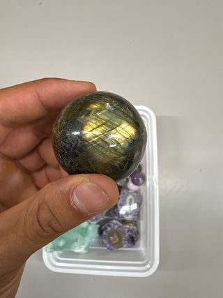 Selenite, Aragonite, Labradorite Cluster/Spheres - Hamilton Collection 005 from Stonebridge Imports