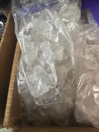 Clear Quartz B Tumbled Stones - Semi-Polished (Assorted) from Stonebridge Imports