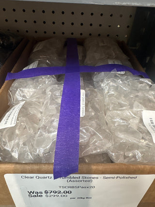 Clear Quartz B Tumbled Stones - Semi-Polished (Assorted) from Stonebridge Imports