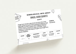 Stone Meaning Card - Angel Aura Quartz - 10 Pack Default Title from Stonebridge Imports