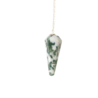 Tree Agate Pendulum 6 Facets & Bead    from The Rock Space