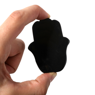 Black Agate Hamsa Hand Carving from The Rock Space