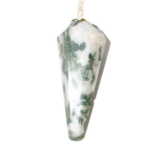 Tree Agate Pendulum 6 Facets & Bead    from The Rock Space