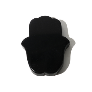Black Agate Hamsa Hand Carving from The Rock Space