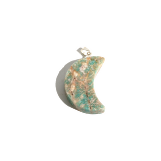 Amazonite B Crescent Moon Pendant - Pack of 5    from Stonebridge Imports