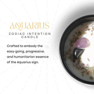 Crystal Zodiac Candle from The Rock Space