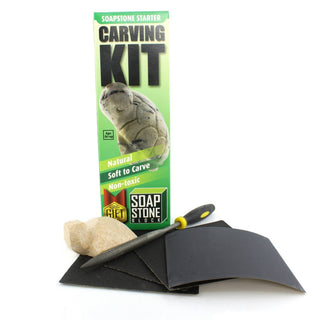 6-Pack Beginner Soapstone Carving Kits - Assembled (1 of each) from Stonebridge Imports