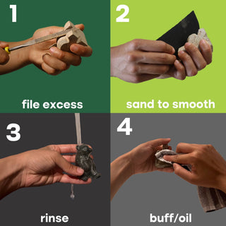 6-Pack Beginner Soapstone Carving Kits - Assembled (1 of each) from Stonebridge Imports