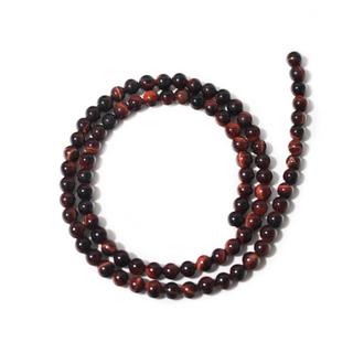 Red Tiger's Eye Bead Strand 15" - 4mm from Stonebridge Imports