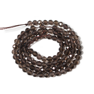 Smoky Quartz Bead Strand 15" - 4mm Faceted from Stonebridge Imports