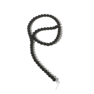 Black Obsidian Round Strand 15" - 6mm from The Rock Space