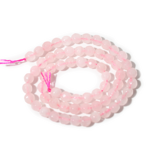 Rose Quartz Bead Strand 15" - 6mm Faceted from Stonebridge Imports