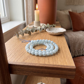 Aquamarine A Bead Strand from The Rock Space