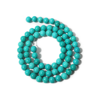 Turquoise Bead Strand (Enhanced) 15" - 6mm from Stonebridge Imports