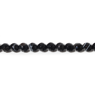 Banded Black Onyx Bead Strand