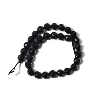 Black Tourmaline Bead Strand 7" - 6mm Faceted from Stonebridge Imports