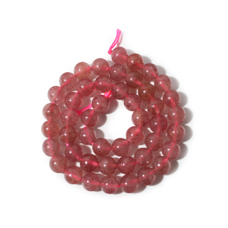 Strawberry Quartz Bead Strand 15" - 8mm from Stonebridge Imports
