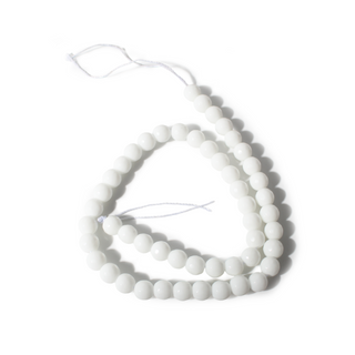 White Porcelain Bead Strand (Synthetic)