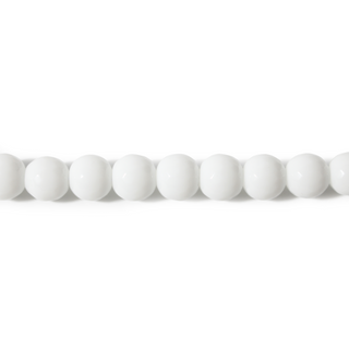 White Porcelain Bead Strand (Synthetic)