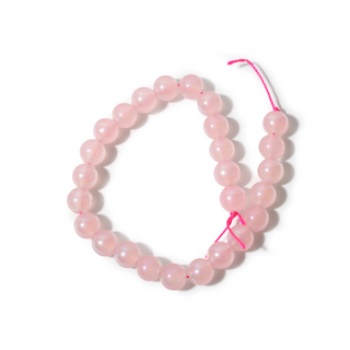 Rose Quartz Bead Strand 7" - 8mm Electroplated (Enhanced) from Stonebridge Imports