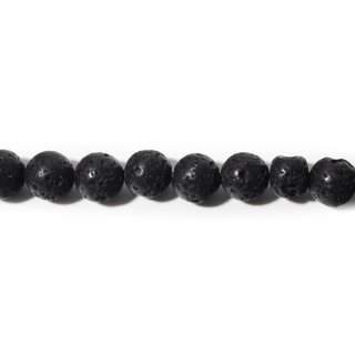 Black Lava Bead Strand