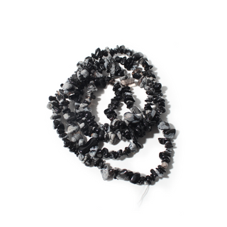 Snowflake Obsidian Bead Strand