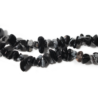Snowflake Obsidian Bead Strand