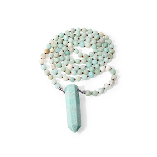 Amazonite Matte Mala w/ Point - 8mm - 108 Beads from The Rock Space