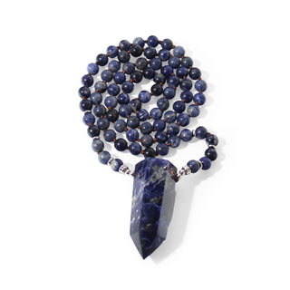 Sodalite Mala w/ Point - 8mm - 80 Beads from The Rock Space