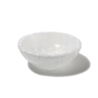 Selenite Bowl - Flower of Life - Round 4"    from Stonebridge Imports