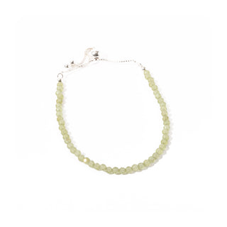 Peridot Faceted Bead Bracelet - 3mm - Sterling Silver    from Stonebridge Imports