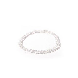 Clear Quartz Bead Bracelet 4mm Electroplated   from Stonebridge Imports