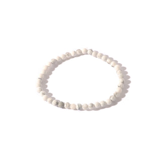 Howlite White Bead Bracelet 4mm from The Rock Space