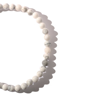 Howlite White Bead Bracelet