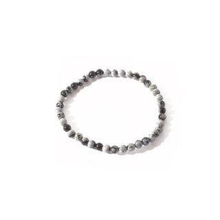 Obsidian Bead Bracelet 4mm Snowflake from The Rock Space