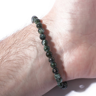 Seraphinite Round Bead Bracelet - 6mm    from The Rock Space