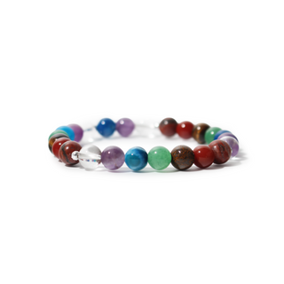 Chakra Stones Round Bracelet (Dyed) - 8mm from Stonebridge Imports
