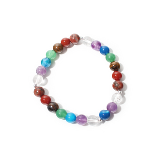 Chakra Stones Round Bracelet (Dyed) - 8mm from Stonebridge Imports