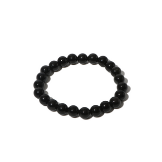 Silver Sheen Obsidian Round Bracelet - 8mm    from Stonebridge Imports