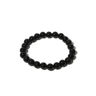Silver Sheen Obsidian Round Bracelet - 8mm from The Rock Space