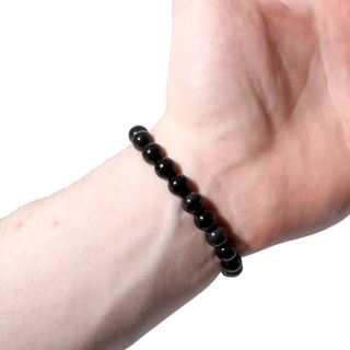 Silver Sheen Obsidian Round Bracelet - 8mm from The Rock Space
