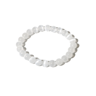 Selenite Round Bracelet - 8mm from Stonebridge Imports