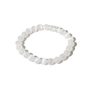 Selenite Round Bracelet - 8mm from The Rock Space
